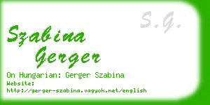 szabina gerger business card